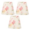 Cloth Lamp Shade Flower Pattern Clip On Bulb Lampshade for