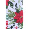 Elrene Home Fashions Seasons Greetings Red Poinsettias Among Christmas Tree