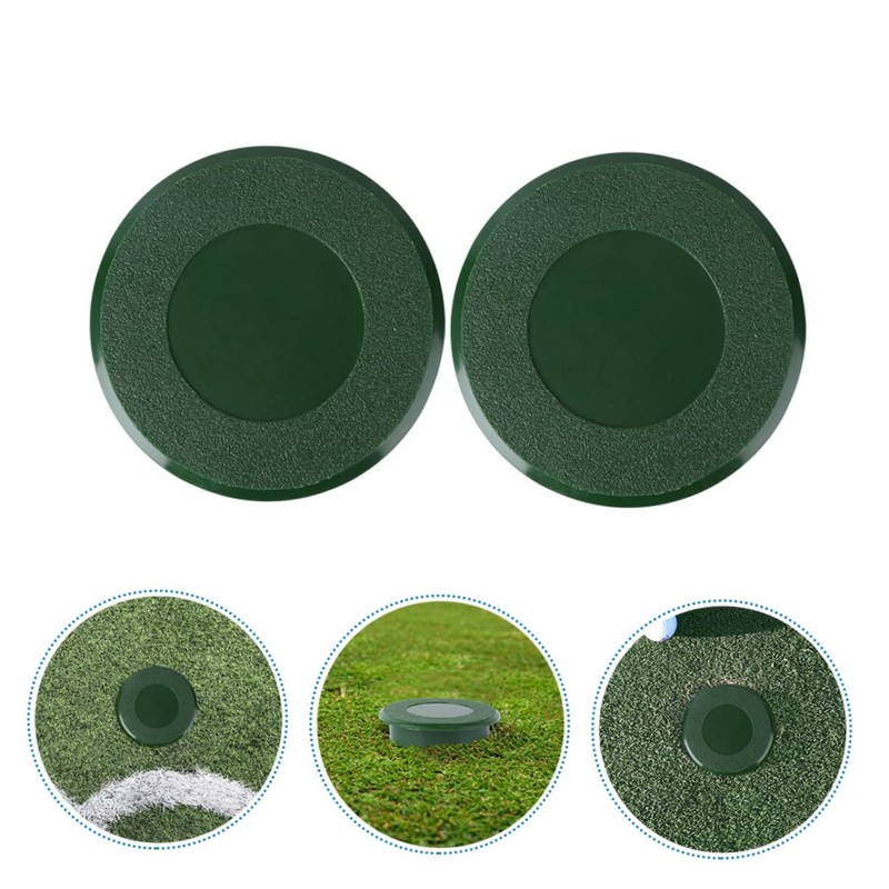 KICHOUSE 2pcs Golf Hole Cup Covers Portable Golfing Accessories Durable