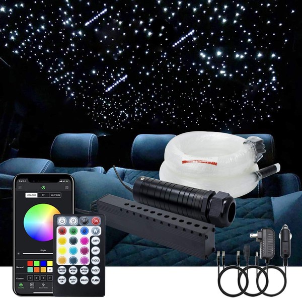 AKEPO 6W Car Home APP Control+Music Mode+Meteor Effect Fiber Optic