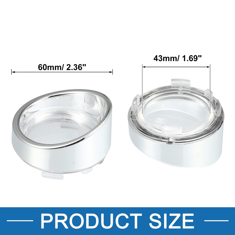 A ABSOPRO 6897300 Motorcycle Turn Signal Light Lens Cover 2"