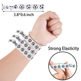 20 Pieces Soccer Hair Ties Elastic Ribbon No Crease Ponytail Holders Football Elastic Hair Ties Soccer Hair Accessories for Girls Women Soccer Party Team Members