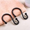 CHICTIE Shower Curtain Hooks Rings,Set of 12 Metal S Hooks,Black