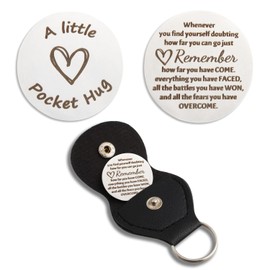 QqzsJewls Pocket Hug Token Long Distance Gifts, Double Sided Stainless Steel Keepsake Graduation Birthday Christmas Gifts, Whenever Doubting, Whenever Doubting