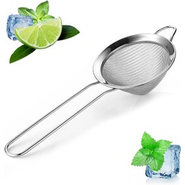 Fine Mesh Strainer with Handle – 3.3" Tea Strainer for Loose Tea Leaves and Coffee, Stainless Steel Tea Infuser with Handle – Good for Brewing Tea and Coffee