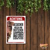 German Hunting Terrier Approval Dog Sign Saying Door Sign Dog