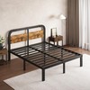 ZIYOO 14'' Queen Bed Frame with Headboard, Heavy Duty Platform