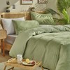 Houseri Sage Green Velvet Comforter Set Queen Fluffy Light Green