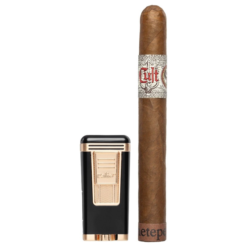 Palio Pro Polaris Triple Torch Cigar Lighter, Butane refillable, Black