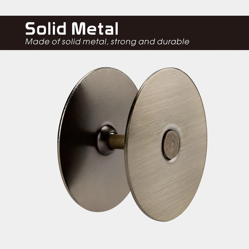 Siwil Door Hole Cover Plate, 2-5/8" Diameter Solid Steel, Hole