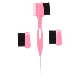 DOITOOL Angled Eyebrow Brush Double-headed Comb Brush Eyebrow Grooming Tool Portable Steel Needle Material
