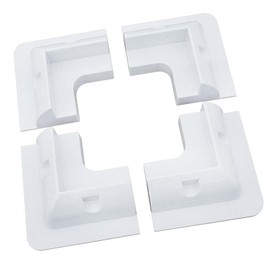 OBLLAR 4PCS Solar Panel Brackets ABS Solar Panel Mounting Brackets, Drill-Free Corner Bracket Kit for Roofs of RV, Caravans, Vehicles, Camper Vans, Sheds, Garages, Boats (White)