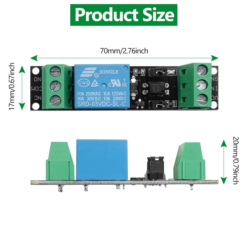 Hoembpn 5 Pcs 3V Relay Module Power Switching Board 1