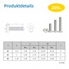 WZHUIDA 20pcs M8 x 45mm Screws, Stainless Steel Hex Socket