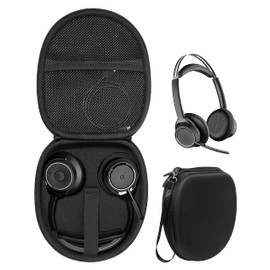 Alltravel Headset Case for Plantronics Voyager Focus UC, Blackwire 3210, C3210, 5210, 5220, 3220; Also for Jabra Evolve 65, 65UC, 40, 40 UC, 20 UC; H800, H820e, H390, h540, H650e, H570