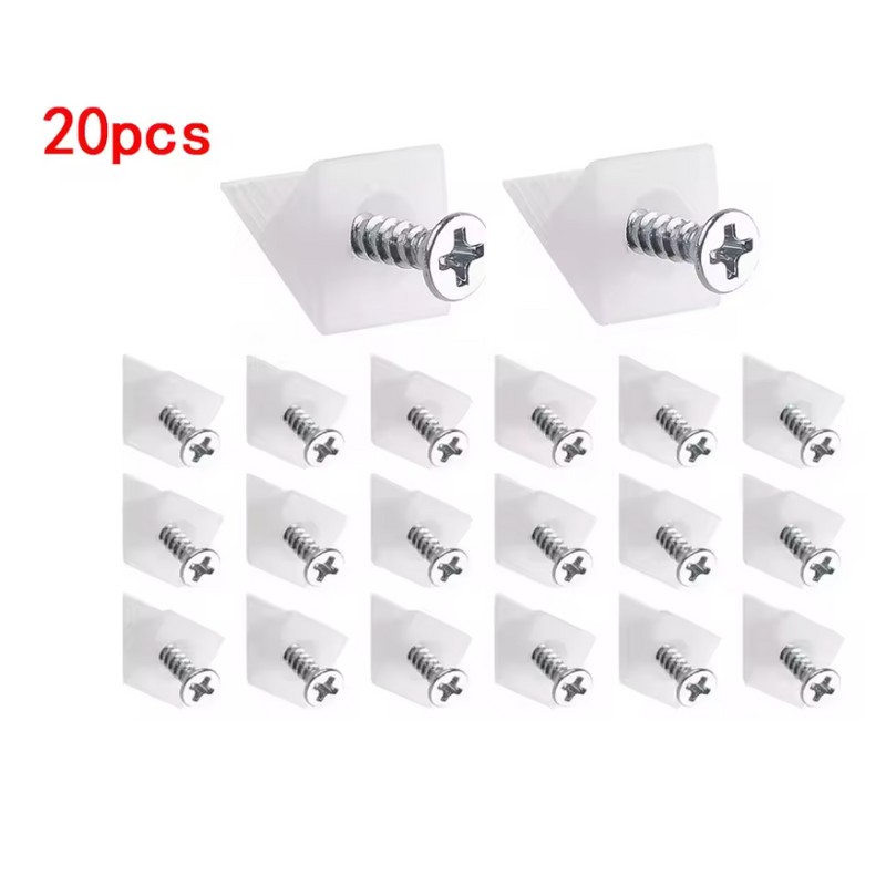 20/40/60/80/100pcs Drawer Wedge Supports with Screws – Plastic Bottom Support