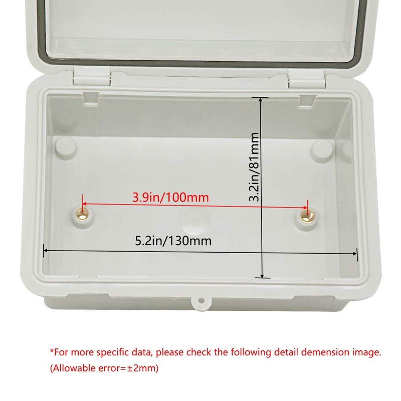 Zulkit IP65 Waterproof ABS Plastic Electrical Box - Hinged Shell,
