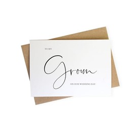 For My Future Bride Groom Husband Wife To Be On Our Wedding Day Cards (To My Groom, White)