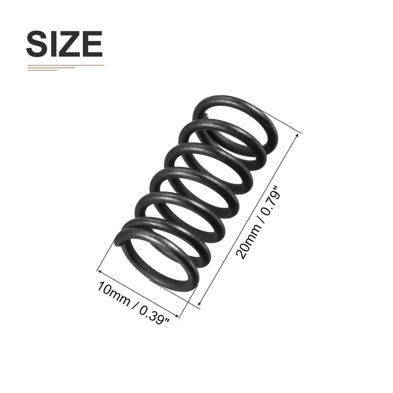 DTGN 1.2x10x20mm(DxODxL) Compression Spring - 20Pack - Good for Machinery