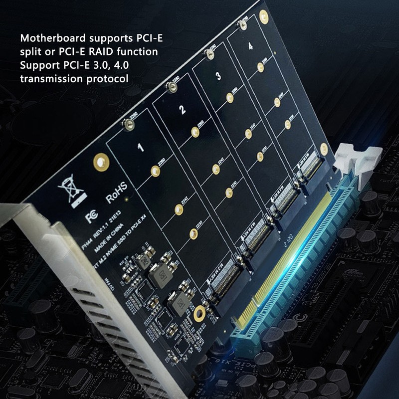M.2 PCIE Adapter NVMe M.2 to PCIe 4.0 X16 Protocol