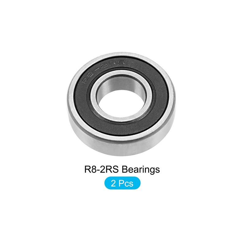 METALLIXITY Deep Groove Ball Bearings (R8-2RS, 1/2" x 1-1/8" x
