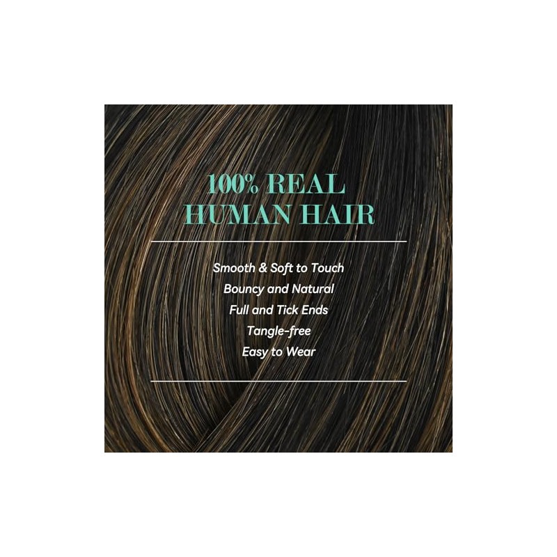 Ukira Extensiones De Cabello Con Clip En Cabello Humano Real,