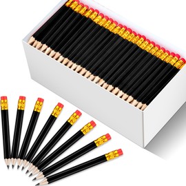 Outus 144 Pcs Mini Golf Pencils Bulk Half Pencils with Eraser #2 HB Pre Sharpened for Party Favors Office Supplies 4 Inch(Black)