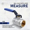DOJA Barcelona Ball Valve with Lever Handle, Blue, 1 Inch,