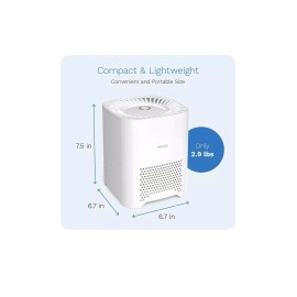 hOmeLabs 4-in-1 Compact Air Purifier - Quietly Ionizes and Purifies Air