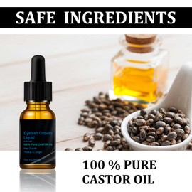 Castor Oil Eyelash Serum Eyelash Growth Essence, Eyelash Treatment Serum, Natural Thickness, Lengthening, Curling and Moisturising