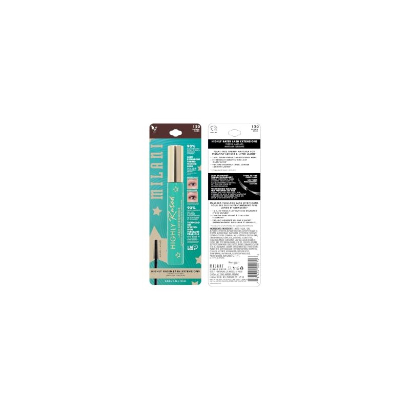 Milani Highly Rated Mascara - Brown, Length and Lift, Clump-Proof,