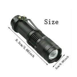 Badger Survival 2 Small Mini LED Flashlight Handheld Pen Light Flashlight Tactical Pocket Torch PenLight with Clip Led Pen Flashlight for Camping Outdoor Emergency Inspection, Black