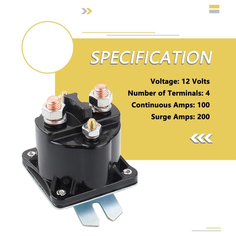 HNeekyr SAZ4201GJ Dump Trailer Solenoid 12V 4 Terminal 100 AMP