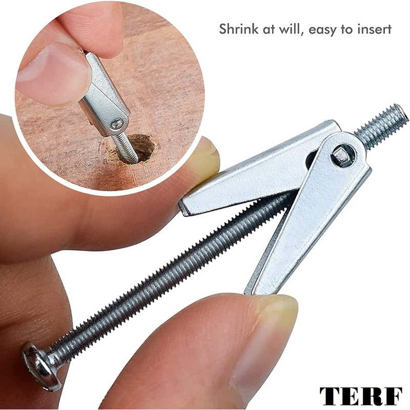 TERF® M5 X 50mm Wing Spring Toggle Bolt With Machine