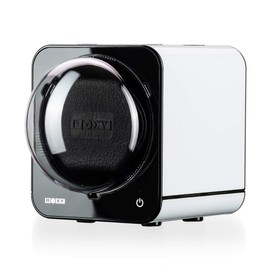 Abest Boxy Watch Winder for Automatic Watches with Vertical Rotor Stop (with AC Adapter, White)