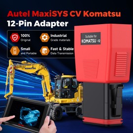 Autel Original MaxiSYS CV Komatsu 12-PIN Adapter, 12-pin Off-Highway Vehicle Adapter, Work with Scanner Autel MaxiSYS MS909CV, MS906CV, MS908CV, MS908CV II and VCI