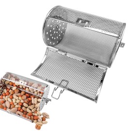 Rotisserie Basket, Stainless Steel Rotisserie Grill, Stainless Steel Grilled Cage, Air Fryer Basket for Oven for Chestnut Peanut Beans French Fries Basket (4.72 * 7.09in)