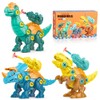 3 Pack Shooting Take Apart Dinosaur Toys for Kids Building