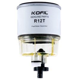 R12T Fuel Filter/Water Separator Replacement Spin-on R12T Filter and Water Collection Bowl Replaces S3240 R12T 120AT 18-7987 NPT ZG1/4-19