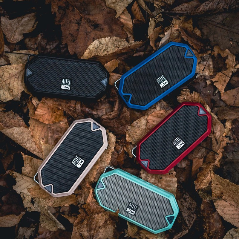 Altec Lansing Portable Black Bluetooth Speaker Waterproof with LED Lights