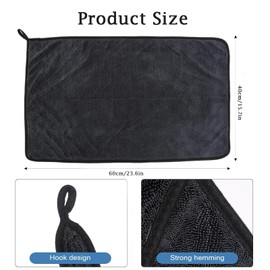 SiHuiTu Bathroom Drying Cloth - 2 Pack Original All Purpose Microfibre Cleaning Cloth - Streak & Lint Free Cloth, Premium Quality Drying Towel for Bathrooms, Kitchen, Mirrors, Car (40 * 60)