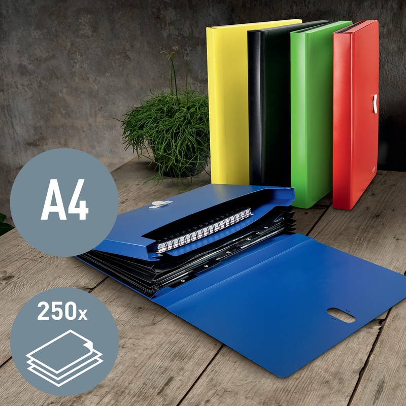 Leitz Recycle 46240015 A4 Project Folder, Pack of 5, for