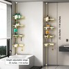 DAOYA Shower Caddy Tension Pole - Gold Corner Shower Caddy