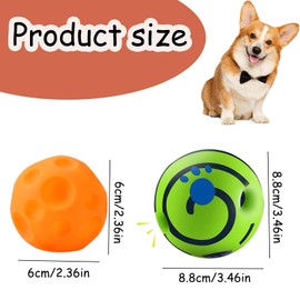 ZQuintuplian 2 Pcs Ball For Dogs, Indestructible Dog Toys,High Aesthetics Pet Sound Grinding Balls, Dog Balls Suitable For Sports And Training Of Large Medium And Small Dogs(Pack Of 2)