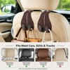 Car Seat Headrest Hook 2 Pack, Upgraded Metal Core with