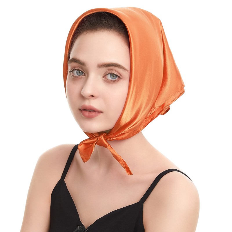 Zando Silk Head Scarf Wrap Neck Scarf Women Silk Feeling
