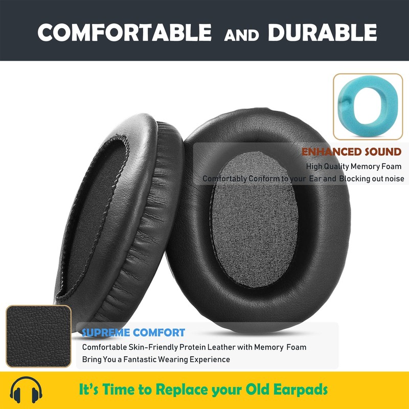 Protein Leather Replacement Earpads Cushion for LX-3000 Headset