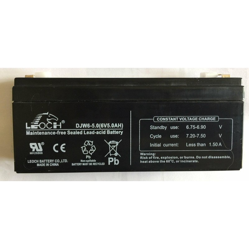 MNM Scales Leoch DJW6-5.0 (6 Volt 5.0 AH) SLA Battery