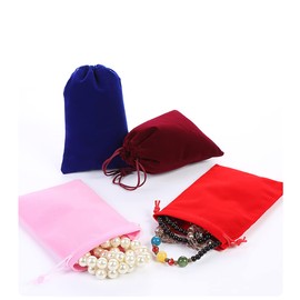 Pack of 12 Velvet Bags Jewellery Bags, Small Fabric Bags with Drawstring, Velvet Bag, Gift Bag, Fabric Bags for Filling for Jewellery, Wedding, Christmas, Birthday, Party Gift, 5 x 7 cm, Dark Green