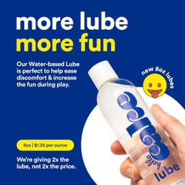 Hello Cake Water-Based Personal Lubricant - pH-Balancing Lube - Non-Sticky, & Long-Lasting Glide for Men, Women, and Couples, 8 fl oz